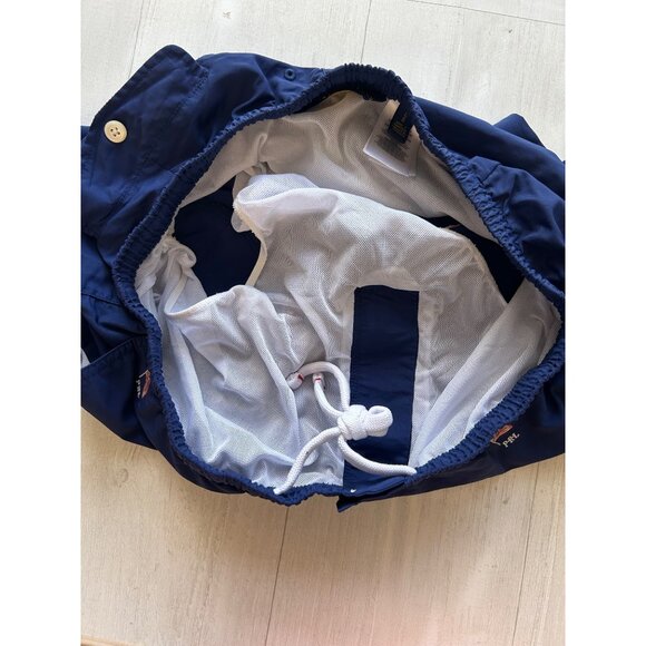 Polo Ralph Lauren Men's Larger Navy Swim Trunks Embroidered American Flag Print - Picture 8 of 12